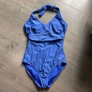 Speedo Women's Blue One-Piece Swimsuit Size 8